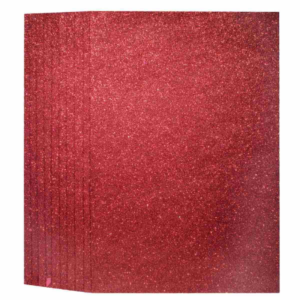 A4 Glitter Foam Sheet Without Stick Red Ch3-A4Red