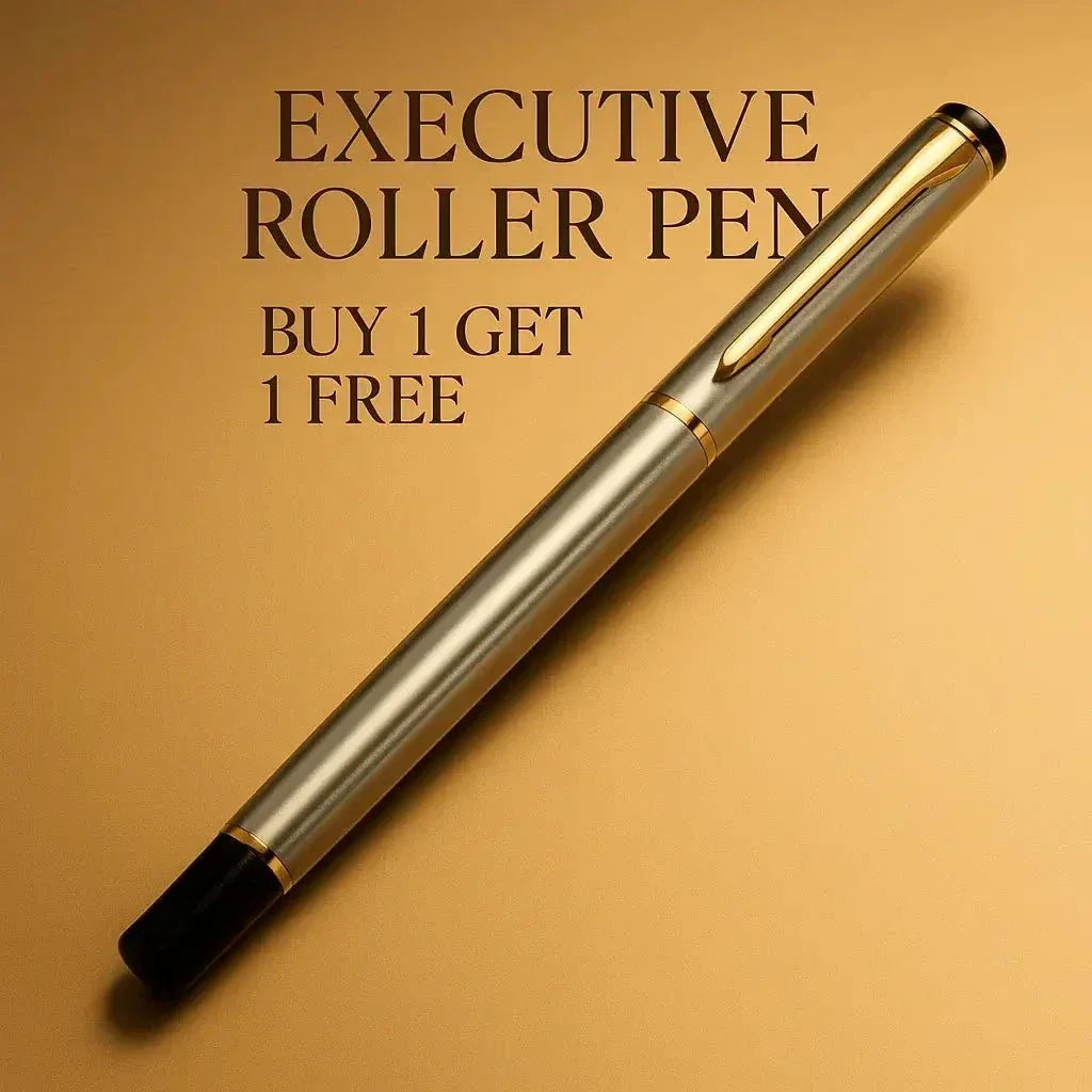 Roller Pen Silver Body Golden Clip 801RPSGC