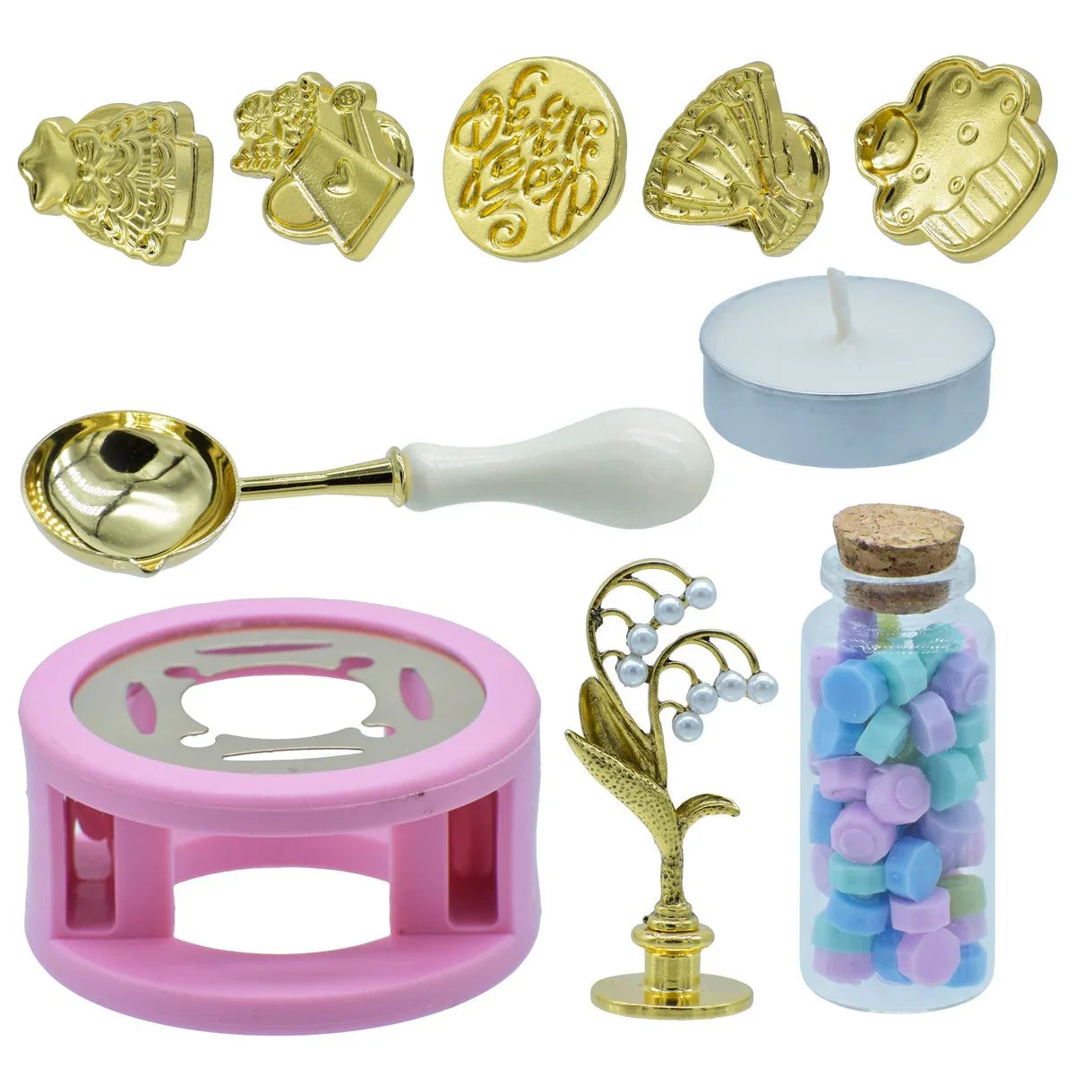 Wax Seal Stamp Kit Set Of 10 Pics 1L-1