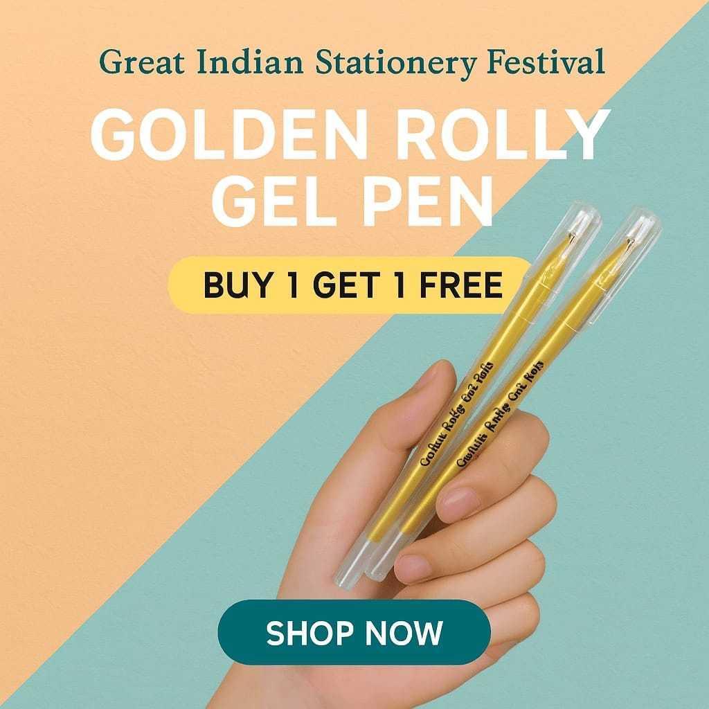 Golden Rolly Gel Pen (1Pcs) Pack Of 1