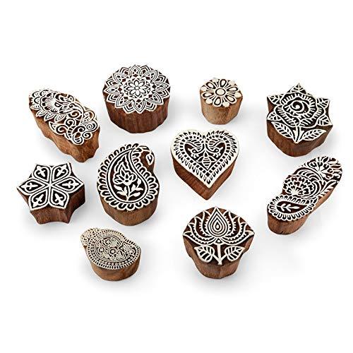 Wooden Stamp Block Round Big 10Pcs Wsbrb