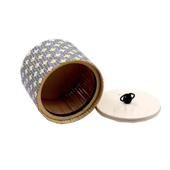 Bamboo Jewellery Box Round Singal Raw1169