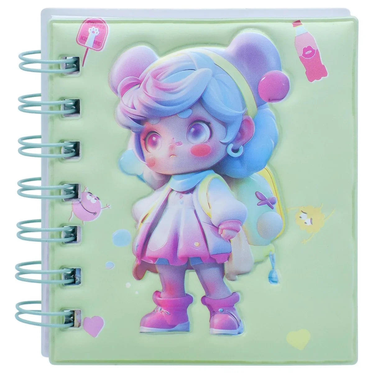 Spiral Bound Notebook Diary Embos Print A7 5828-6