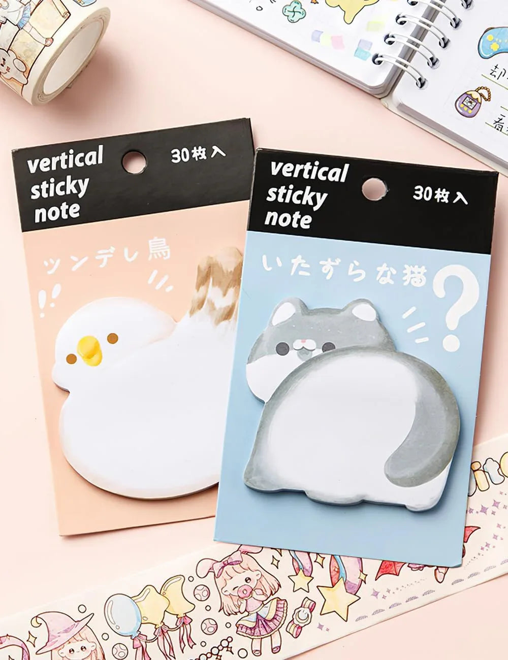 Mini Cute Animal Sticky Notes | 30 Sheets 3x3