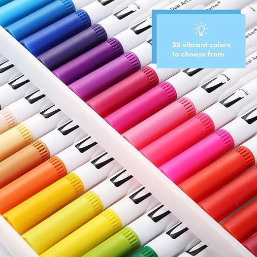 Ravrai Craft - Mumbai Branch Dual Tip Brush Pen 36Pcs Ppsw-36