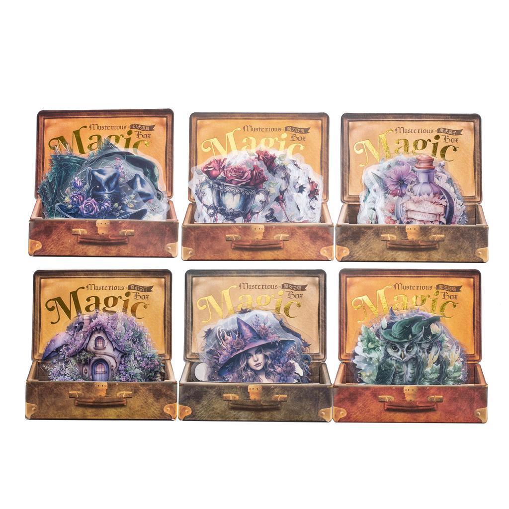Smmh003 Retro Mysterious Magic Box Sticker 20Pc