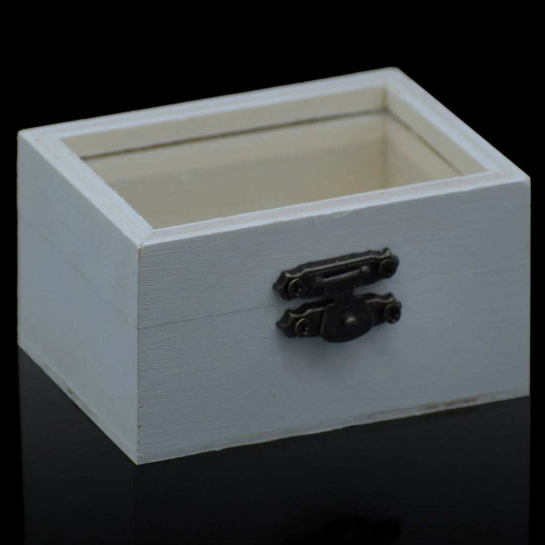 Wooden Empty Box Small Top Window Rectangle AM038