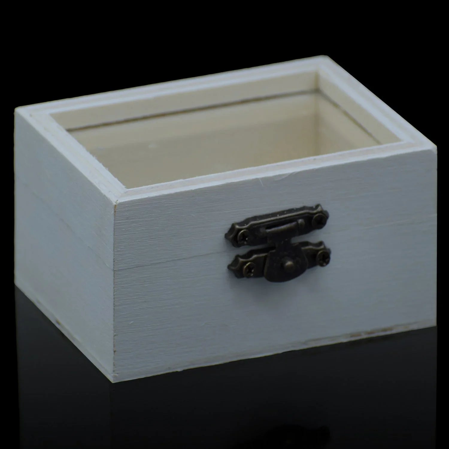 Wooden Empty Box Small Top Window Rectangle AM038