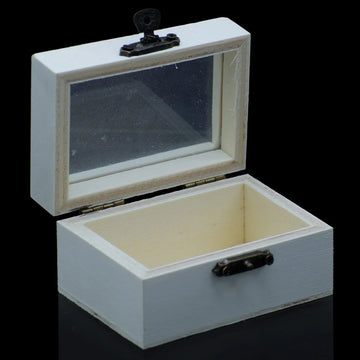 Wooden Empty Box Small Top Window Rectangle AM038