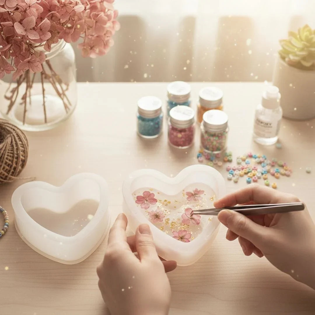 Rm33C Silicon Mold Gift Box Heart