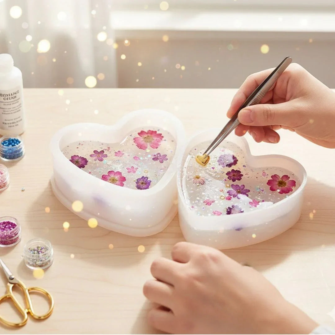 Rm33C Silicon Mold Gift Box Heart