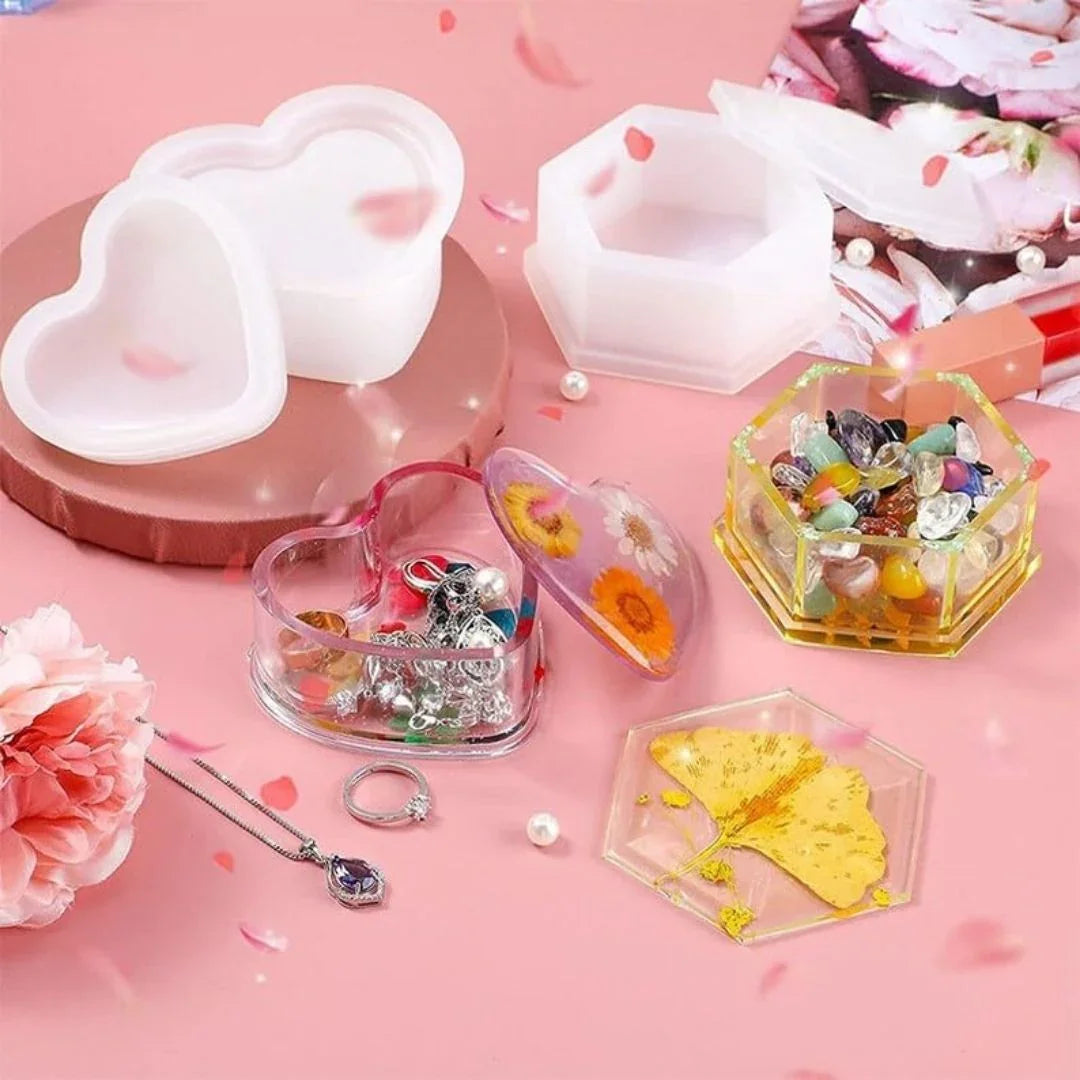 Rm33C Silicon Mold Gift Box Heart
