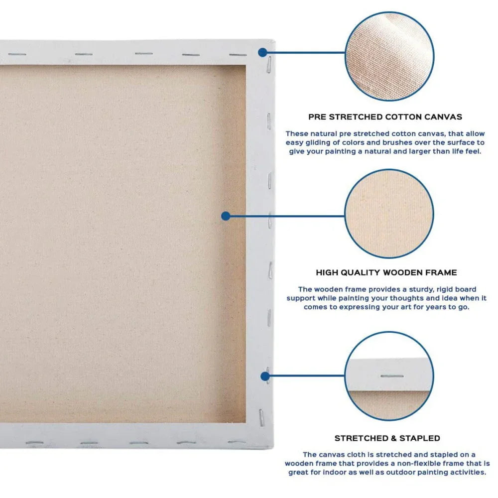 Canvas Board Stretched Frame 2X2inch CBSF2X2