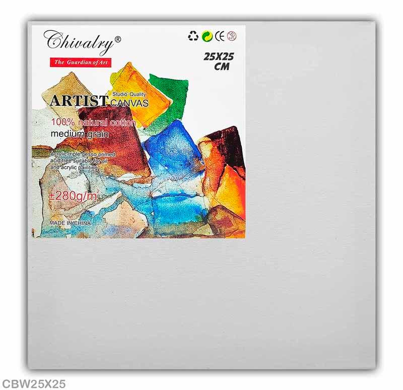 Canvas Board Stretched White 25X25Cm (Cbw25X25)