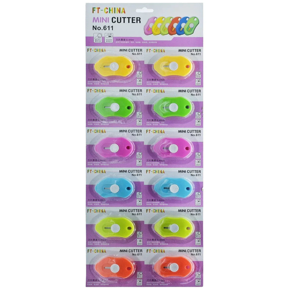 Mini Paper Cutter 12Pcs Card CUTTER611