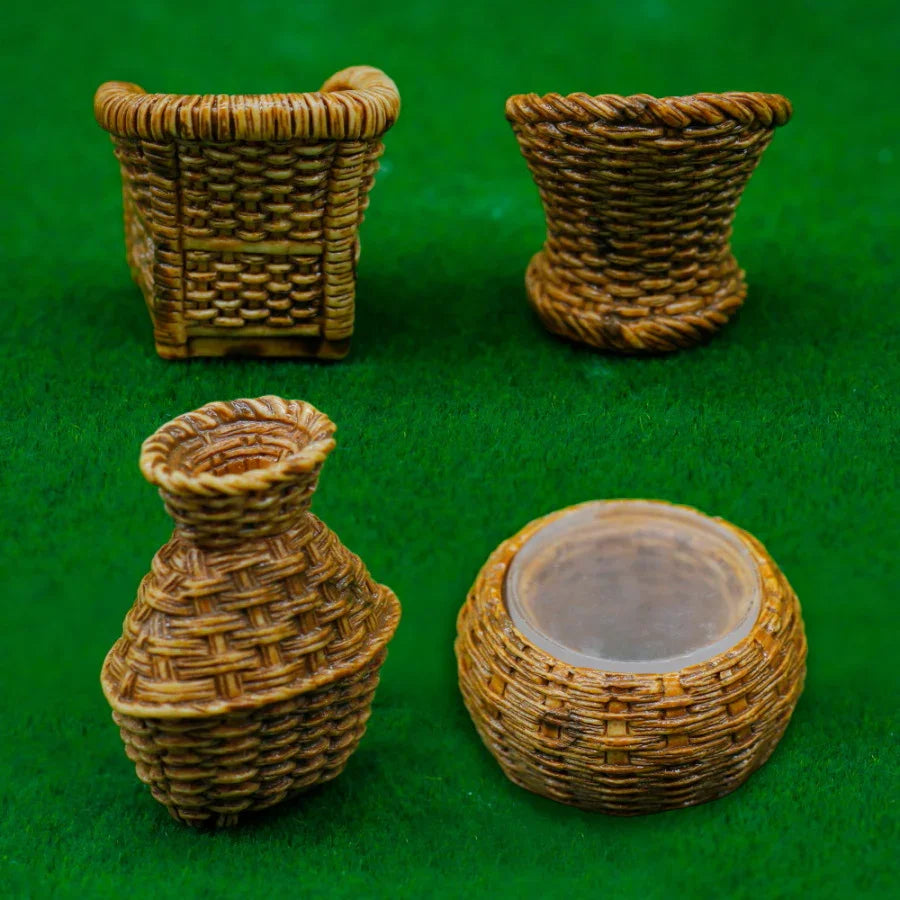 Miniature Model Bamboos Furniture Set 4Pcs Set D1580-A