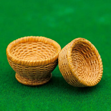 Miniature Model Bamboos Basket Set 2Pcs Set D1580-B