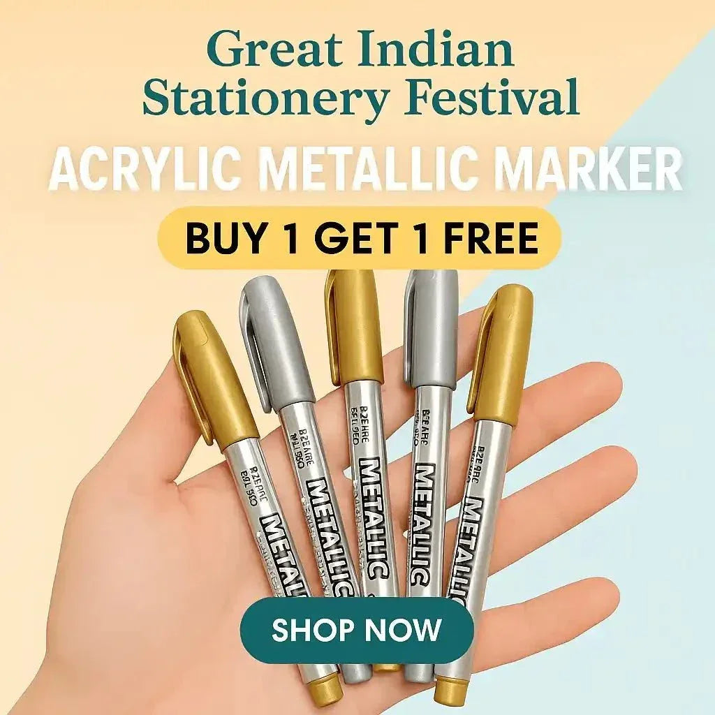 (  )Silver Acrylic Marker – Metallic Paint Pen for Resin Art, DIY & All-Surface Detailing