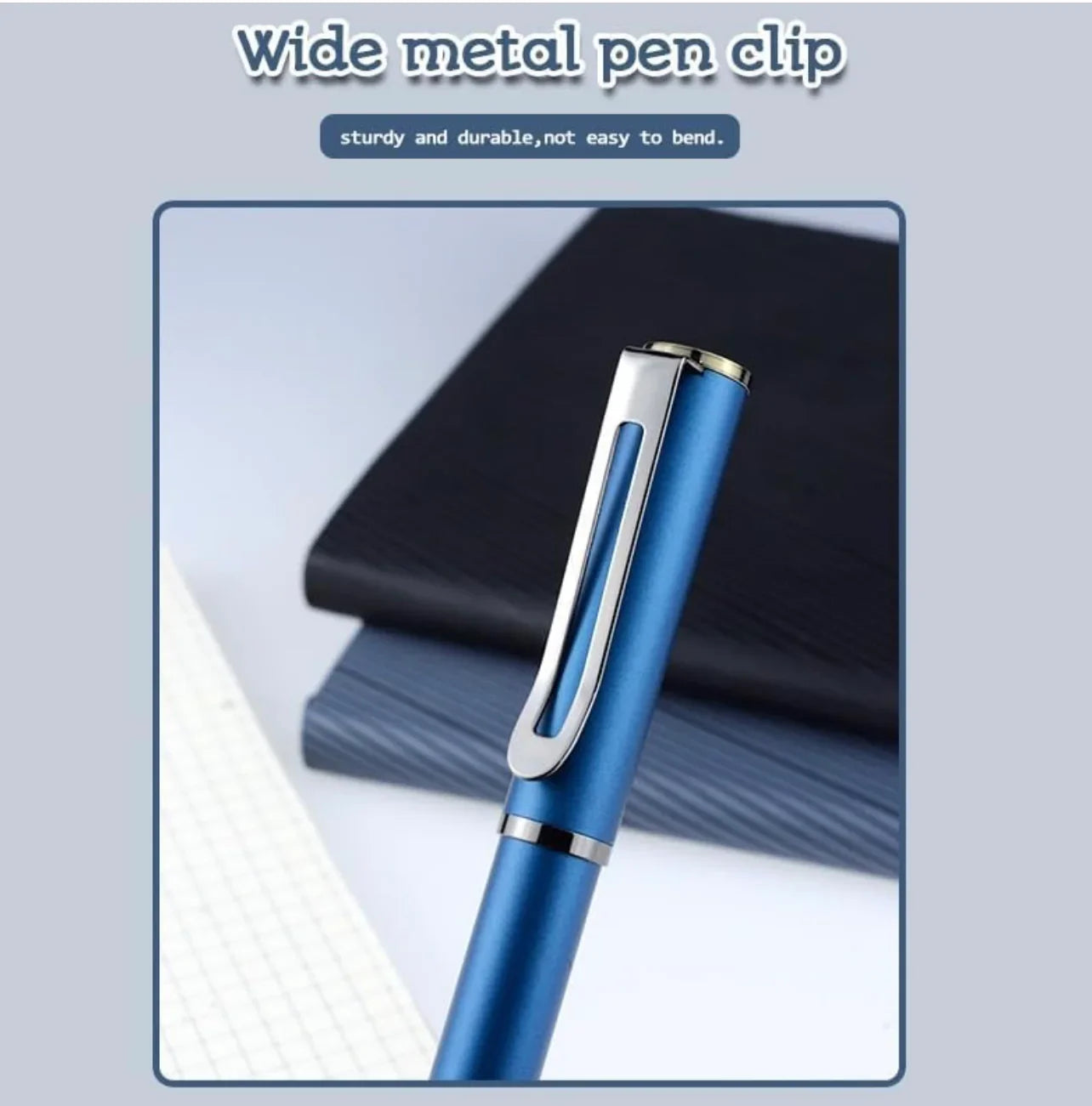 (   1  ) Luxea Metal Clip Pen – Smooth Writing Pen with Comfortable Grip I Premium Fountain Pen