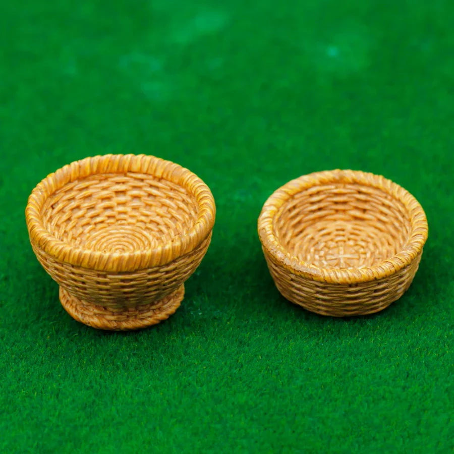 Miniature Model Bamboos Basket Set 2Pcs Set D1580-B