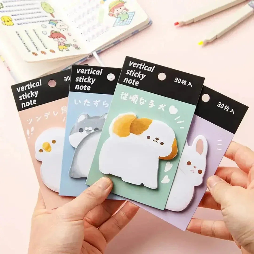 Mini Cute Animal Sticky Notes | 30 Sheets 3x3