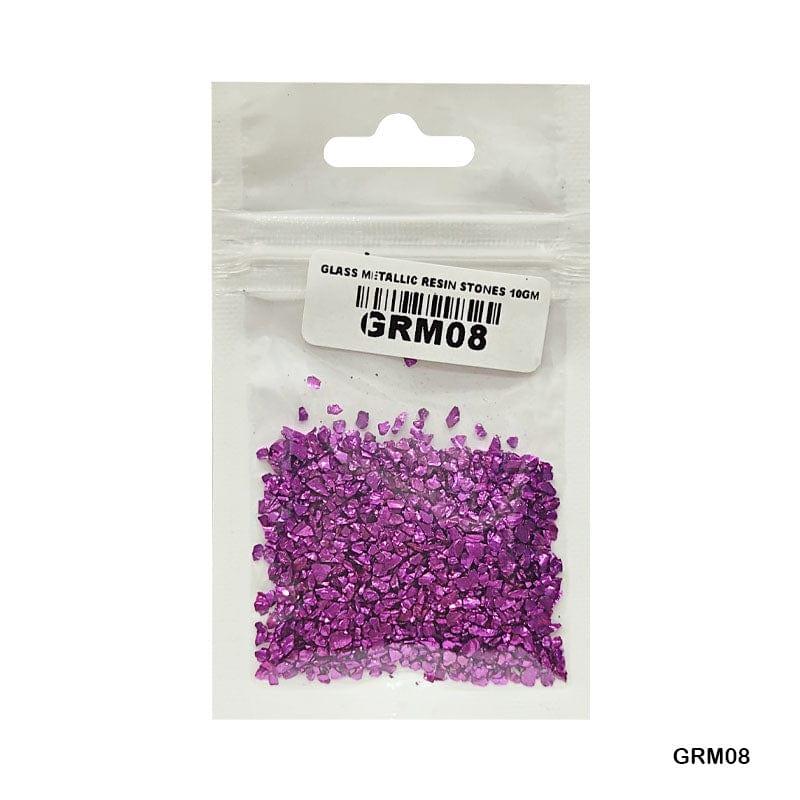 Grm08 Glass Metallic Resin Stones for Resin & DIYs 10Gm
