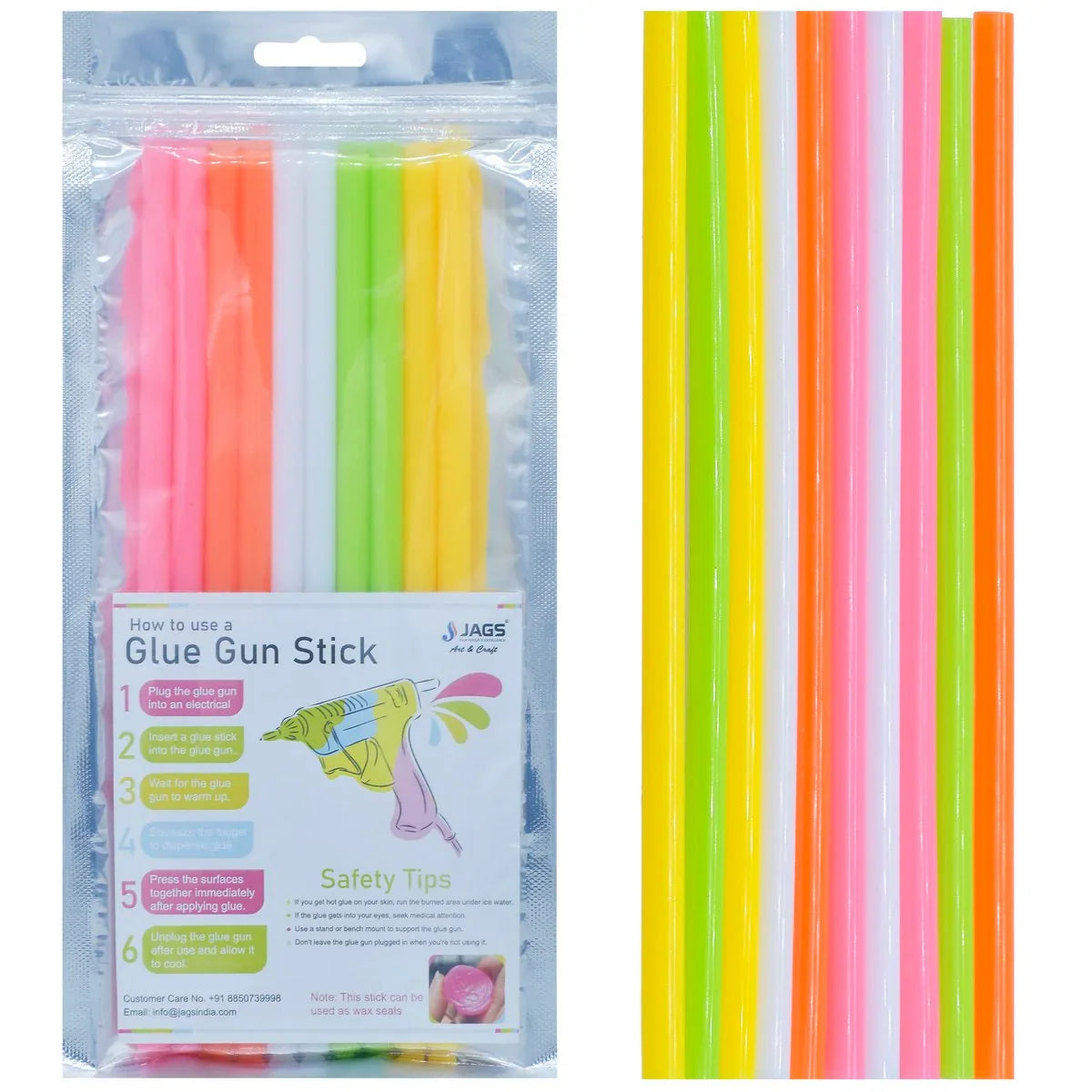Glue Stick Thin 10 Pc Mix Colour 7MM 20CM GST10P-MC