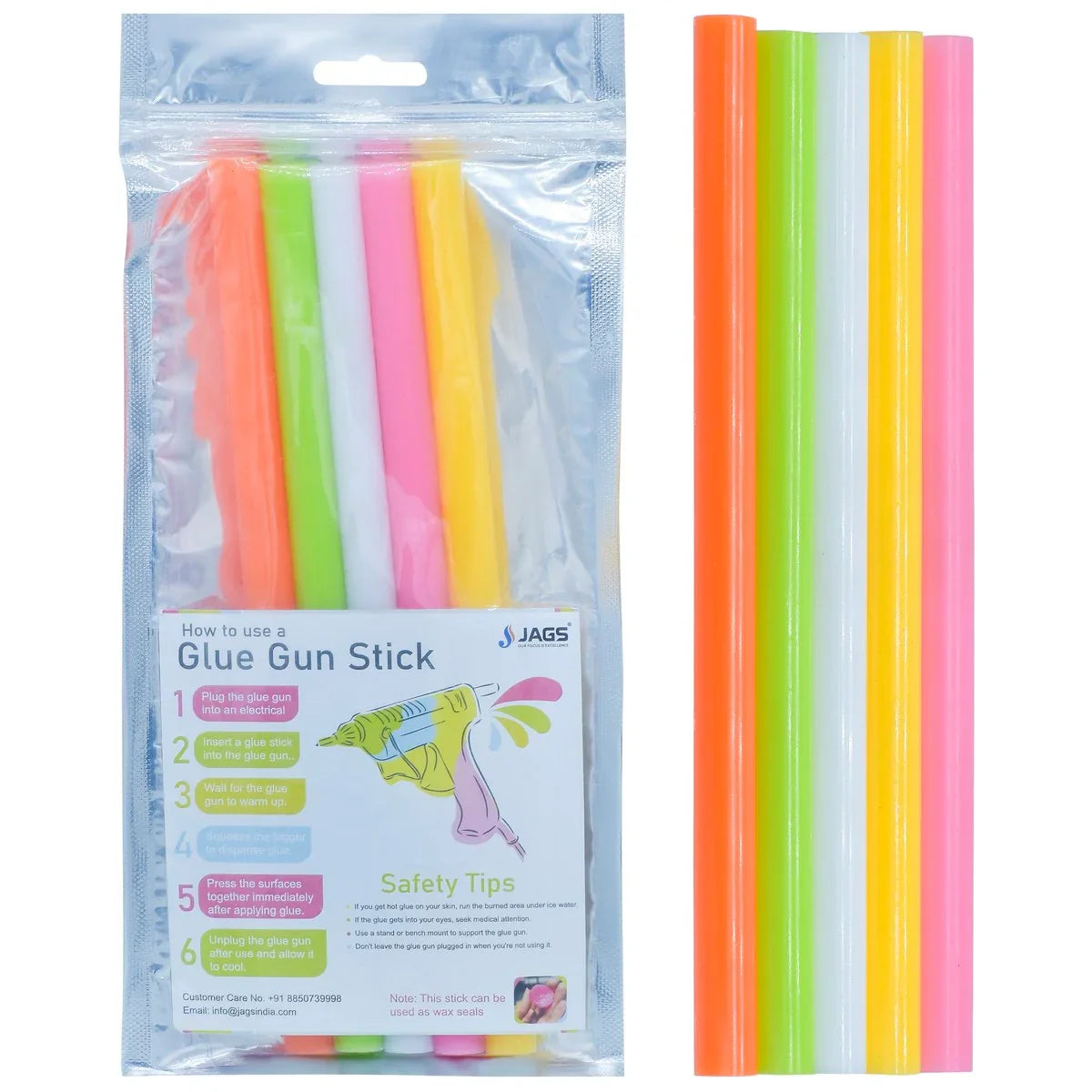 Glue Stick Thik 5 Pc Mix Colour 11MM 20CM GST5P-MC