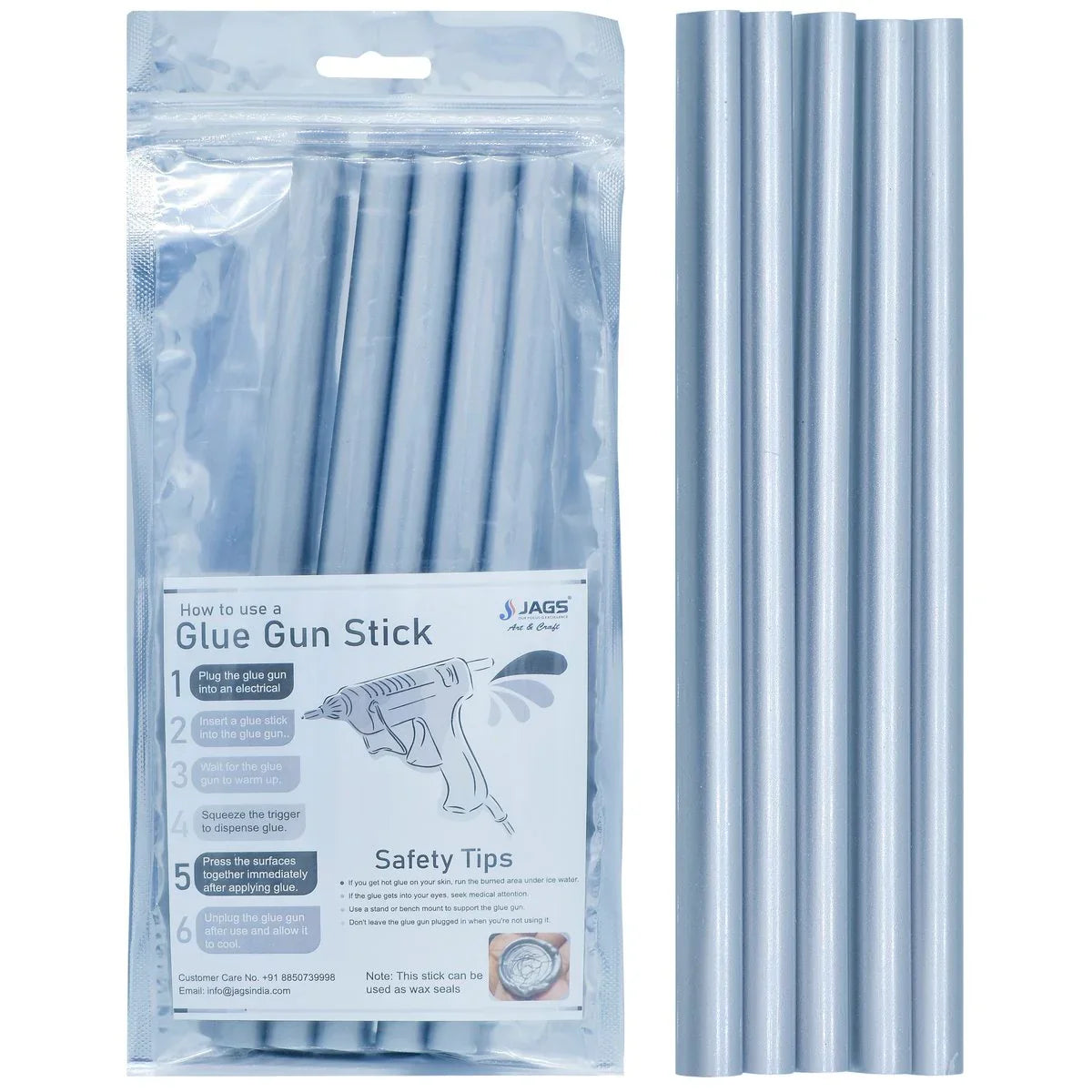 Glue Stick Thik 5 Pc Silver Colour 11MM 20CM GST5P-SR