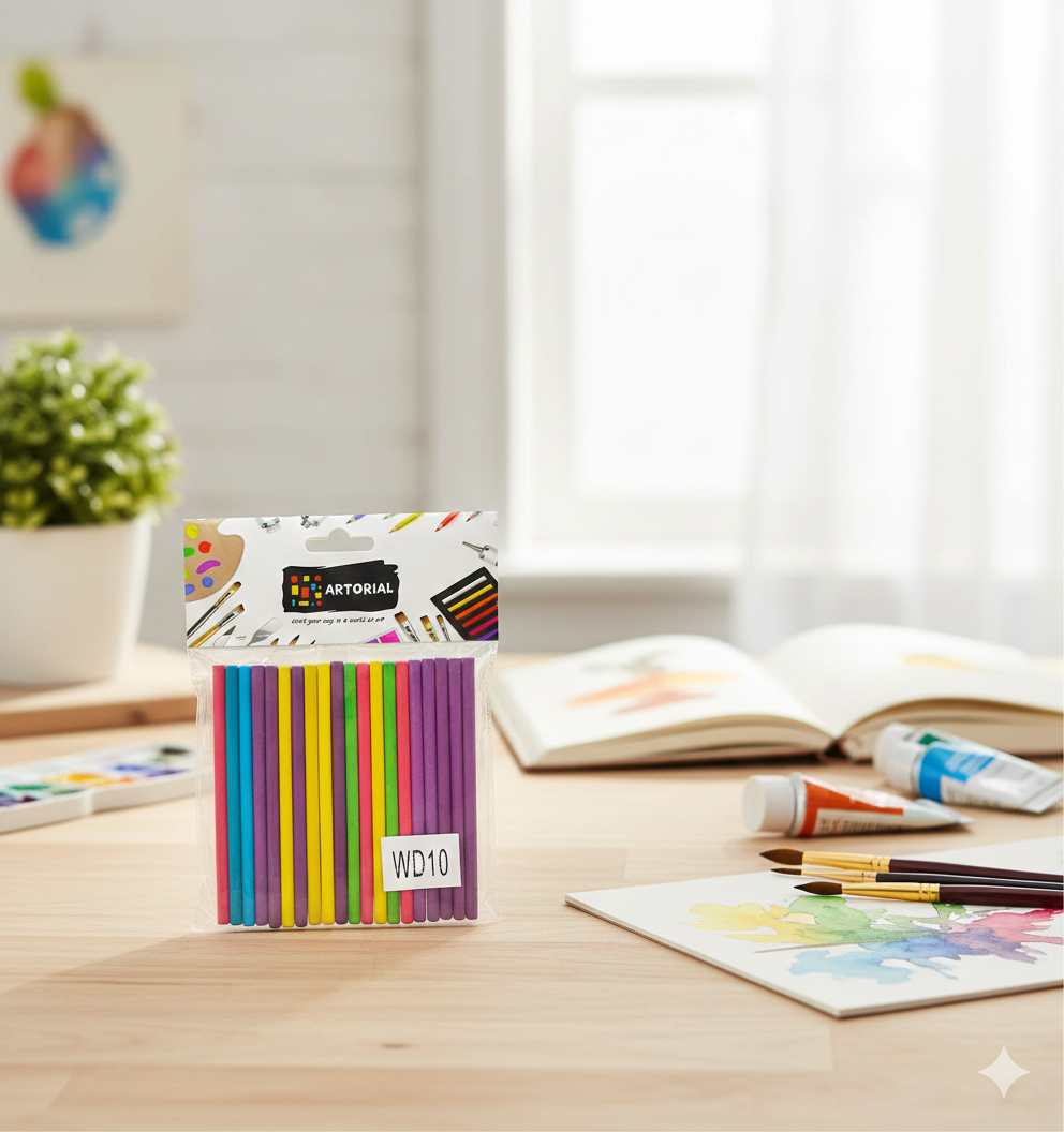 Wood Stick Color 0.5 X 10 Cm 20Pcs (Wd10)