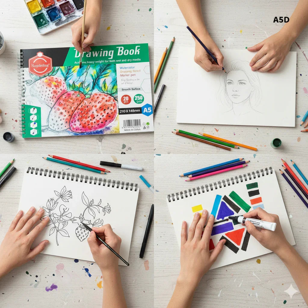 A5 Drawing Book 210Mm 20Page 250Gsm Spiral (A5D)