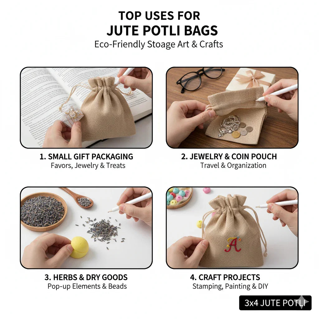 Jute Potli 3X4Inch Jp3X4Inch