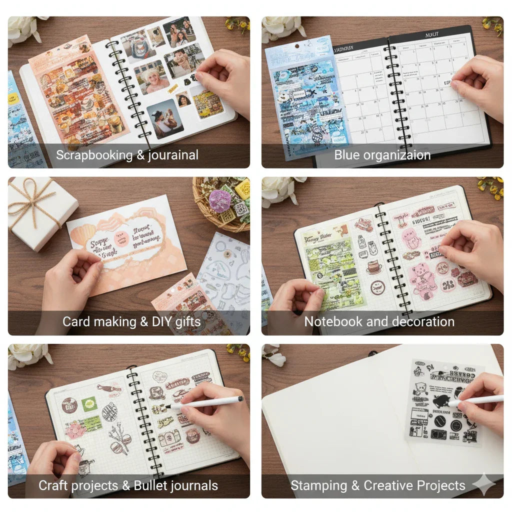 Premium Quote Journaling Stickers l Pack of 4 Sheets l Elegant Breakfast Stickers for Scrapbooking & Planners