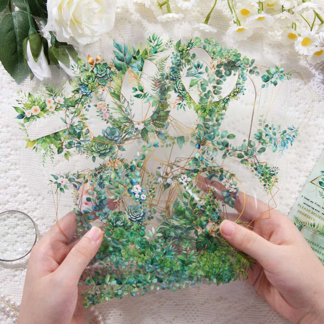 (  ) Vintage floral Frame Journaling sticker l Pack of 1 contains 6 sheets