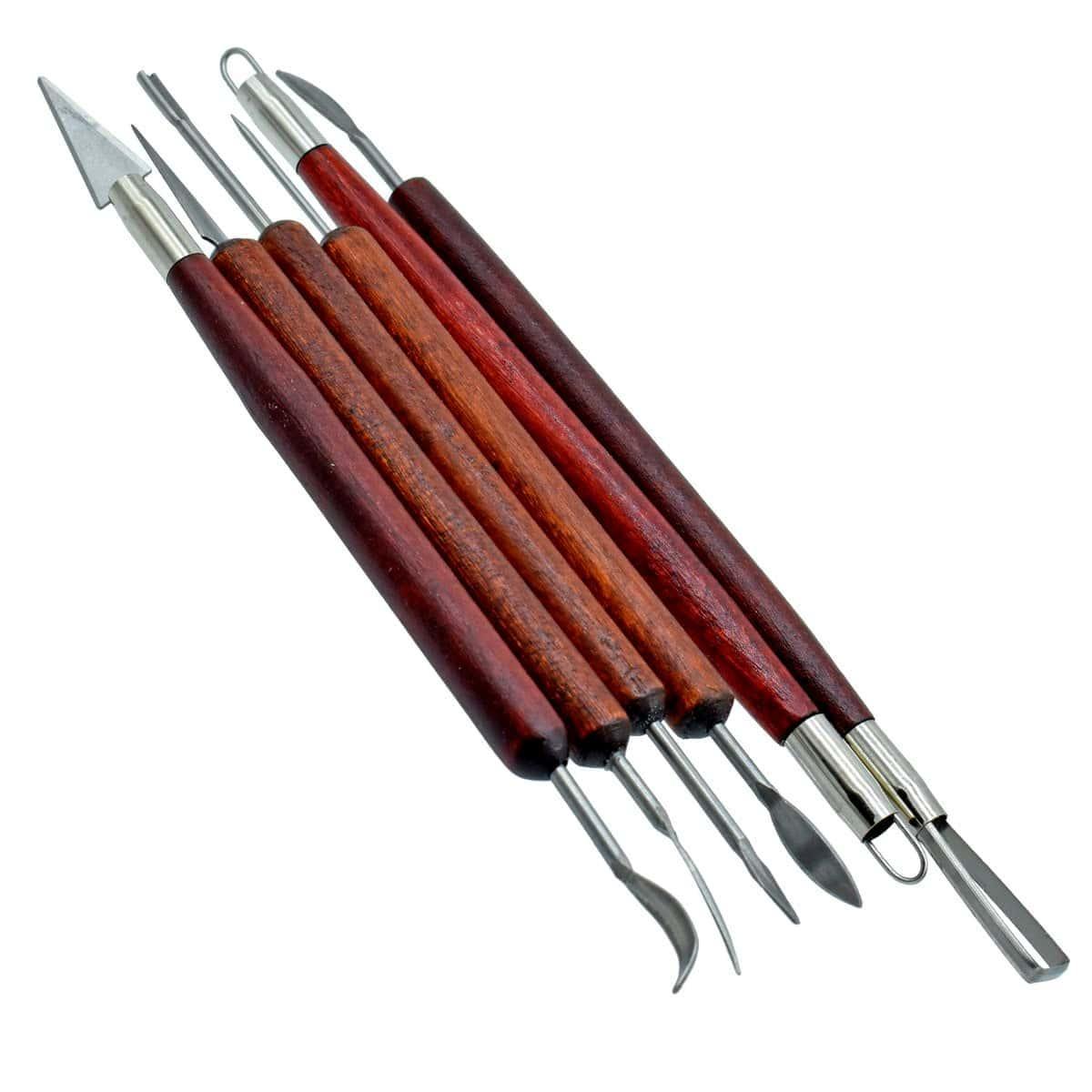 Craft Clay Tool Set 6pcs Wooden JB-PWB016