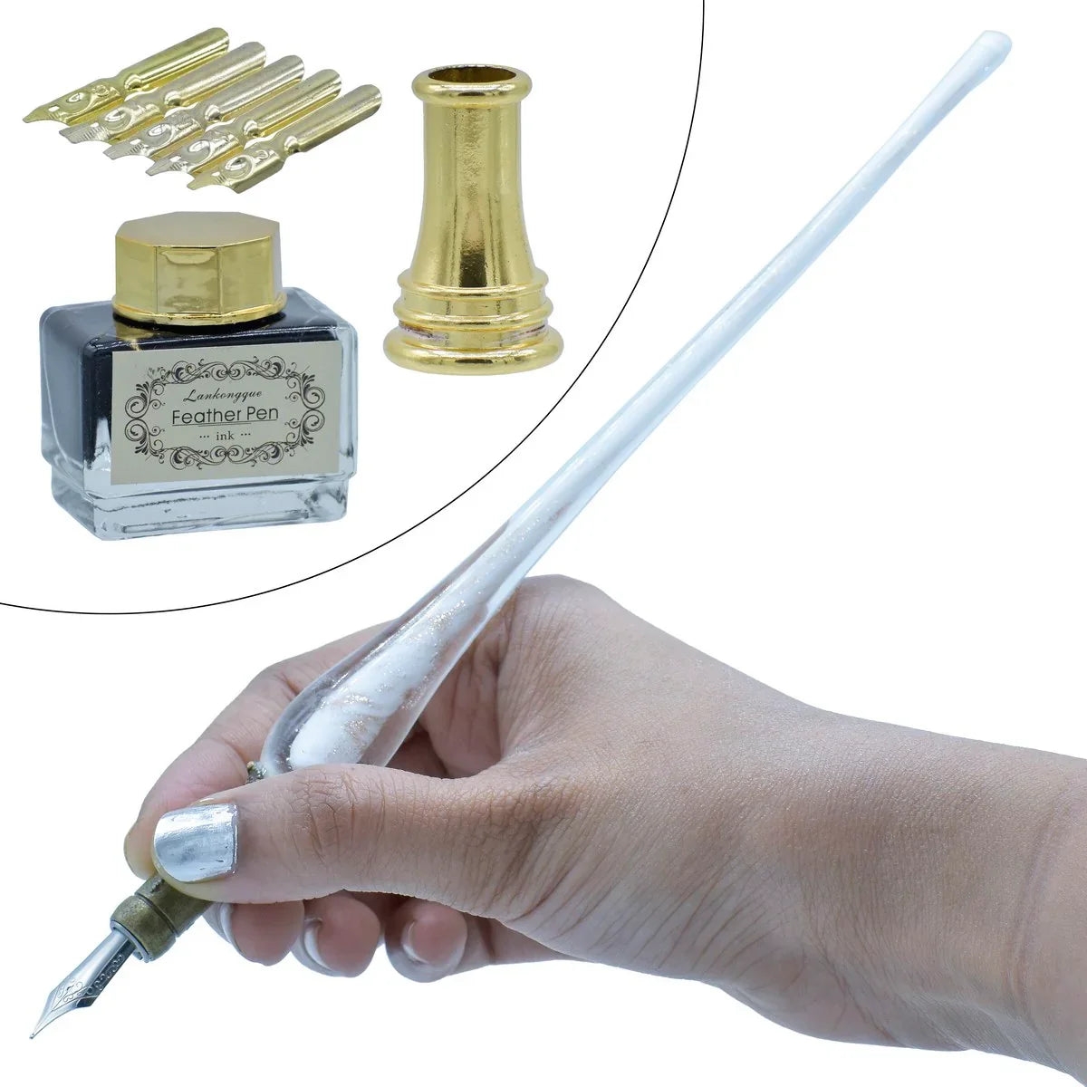 Crystal Fountain Pen Gift Box 8 Pics Set JB19-F