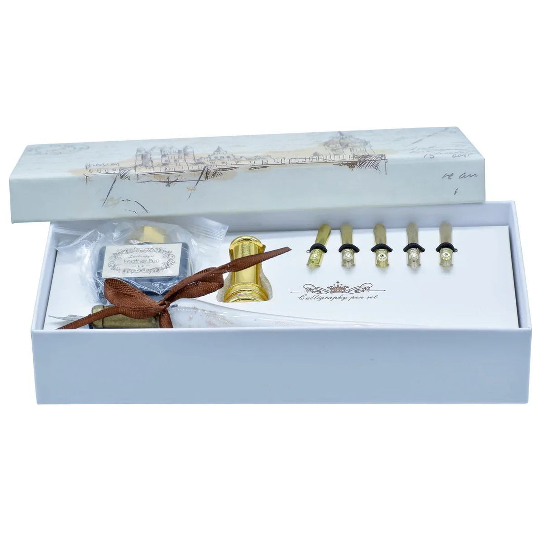 Crystal Fountain Pen Gift Box 8 Pics Set JB19-F