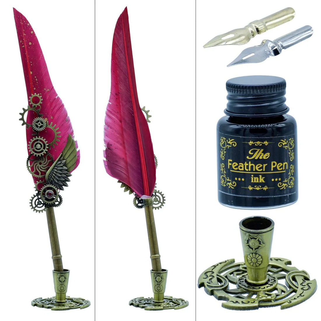 Feather Fountain Pen Gift Box Set Of 5 Pics JB19-K