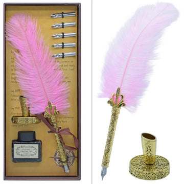 Feather Fountain Pen Gift Box Set Of 8 Pics JB19-L