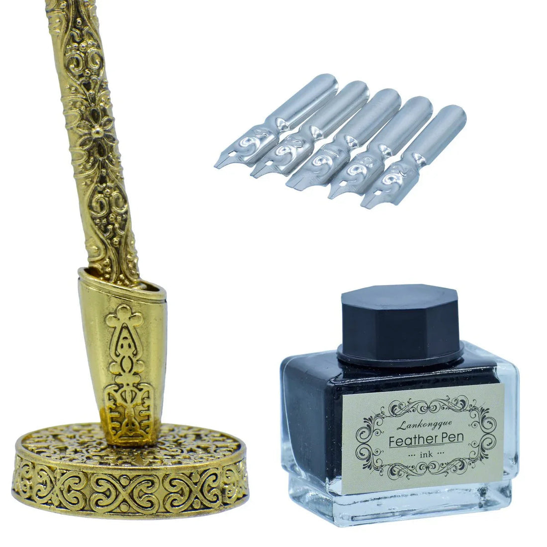 Feather Fountain Pen Gift Box Set Of 8 Pics JB19-L