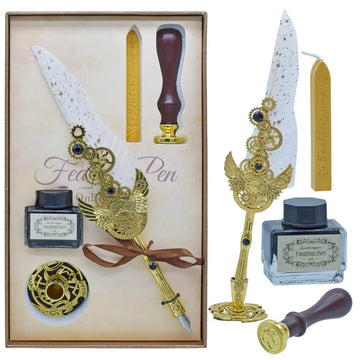 Feather Fountain Pen Gift Box Set Of 5 Pics JB19-T