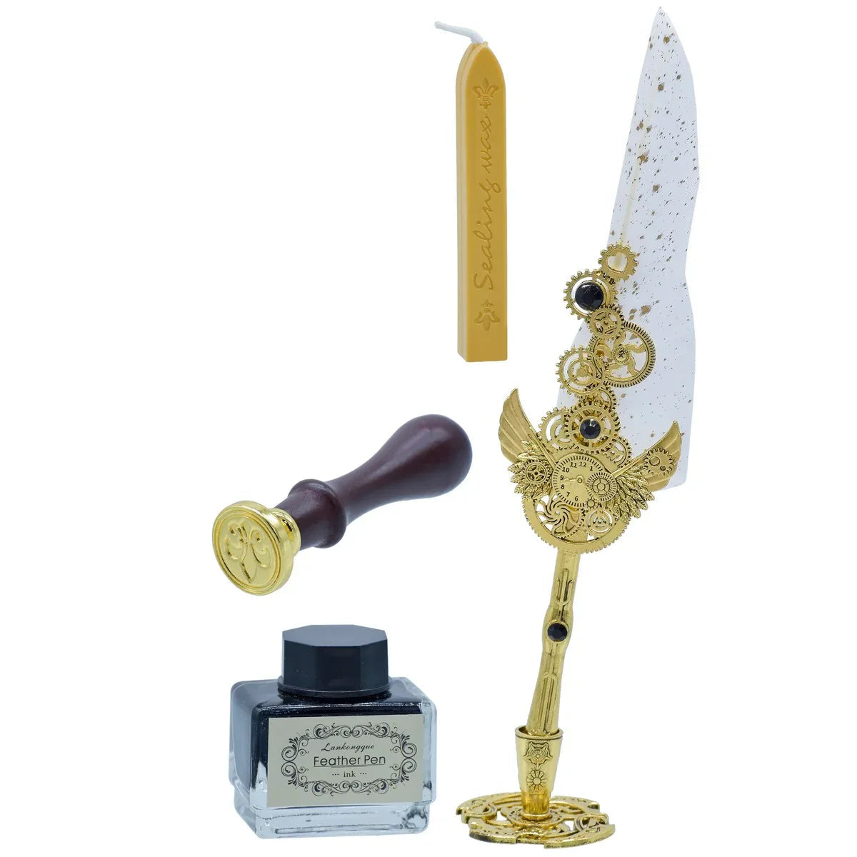 Feather Fountain Pen Gift Box Set Of 5 Pics JB19-T