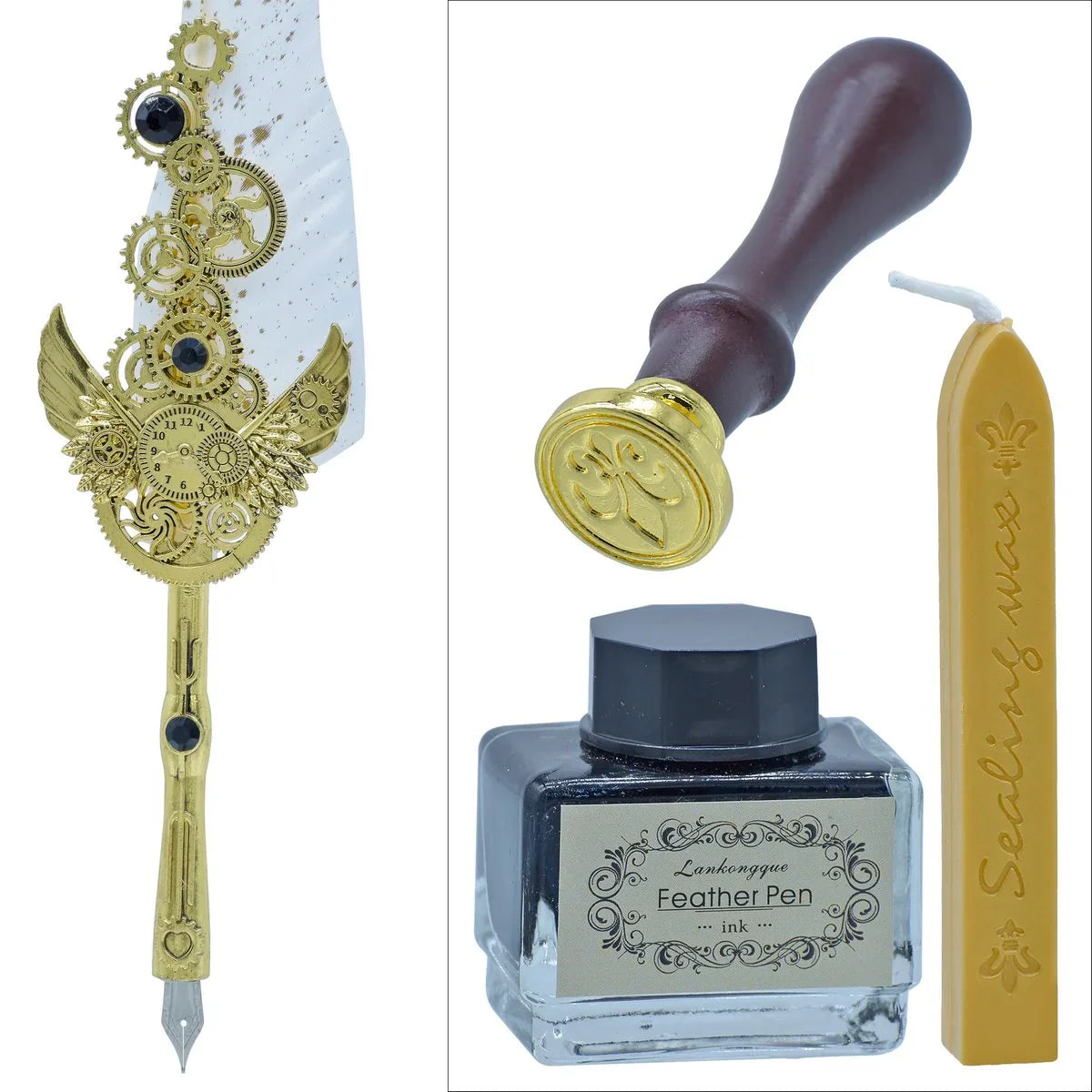 Feather Fountain Pen Gift Box Set Of 5 Pics JB19-T