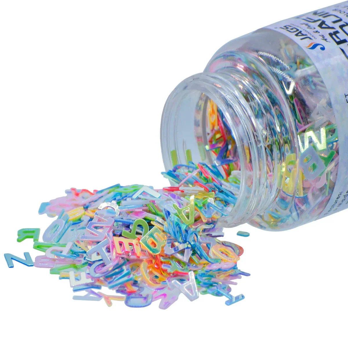 Jags Craft Sequins Multi Colour 20GMS Alphabet 6MM JDSM19