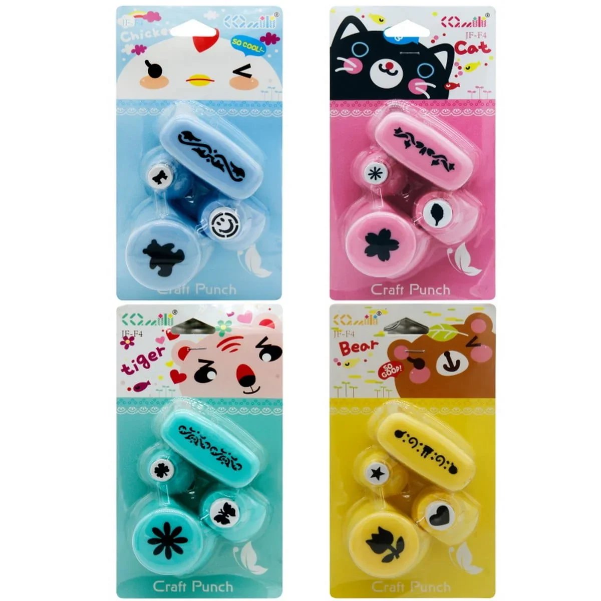Craft Punch Set Mix 821,822,823,829 4pcs JF-F4