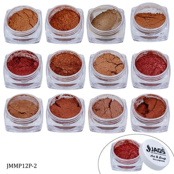 Jags Mica Powder Copper Shade 12 Pcs Set (12Gms) JMMP12P-2