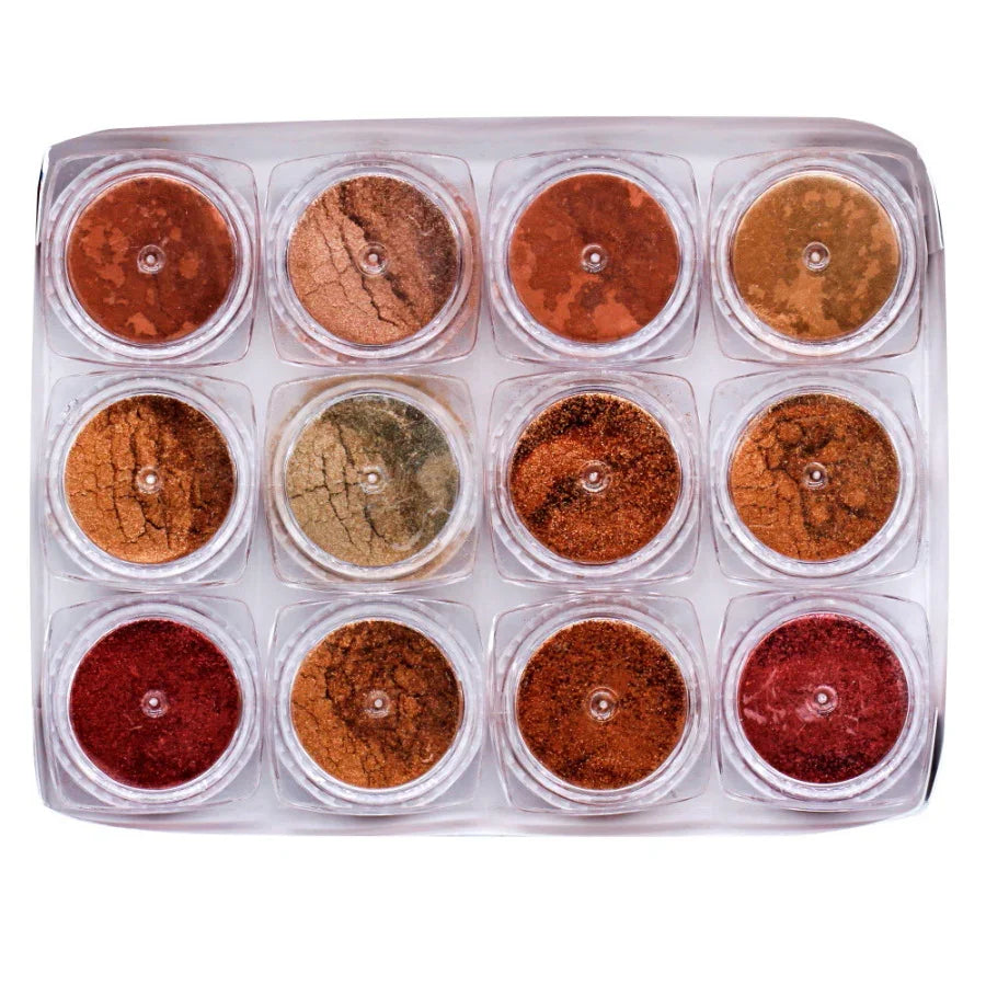 Jags Mica Powder Copper Shade 12 Pcs Set (12Gms) JMMP12P-2