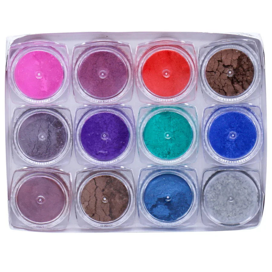 Jags Mica Powder Set Of 12 Colour (12Gms) JMMP12P-4