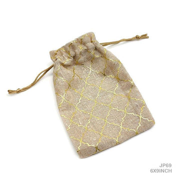 Jute Bag Printed 6X9" 10Pcs
