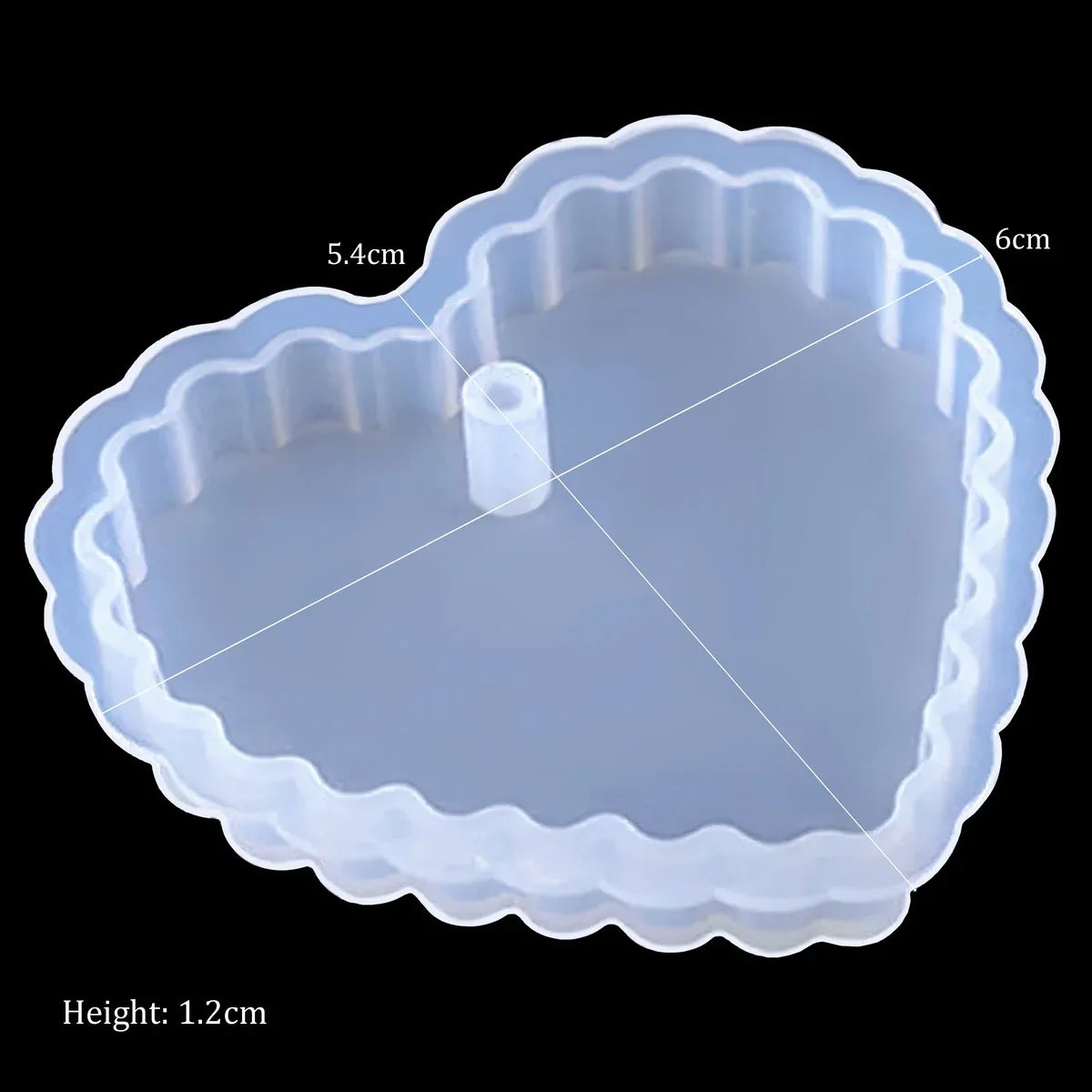 Jags Silicone Mould Design Heart Shape Keychain JSM140